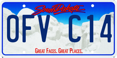 SD license plate 0FVC14