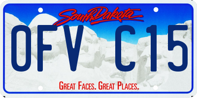 SD license plate 0FVC15