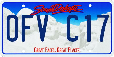 SD license plate 0FVC17