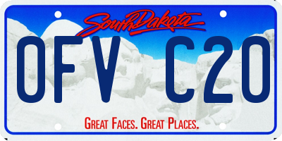 SD license plate 0FVC20