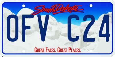 SD license plate 0FVC24