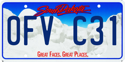 SD license plate 0FVC31