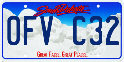 SD license plate 0FVC32