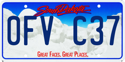 SD license plate 0FVC37