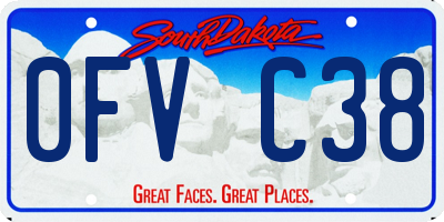 SD license plate 0FVC38