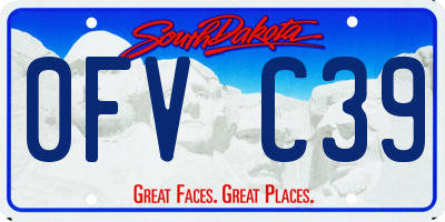 SD license plate 0FVC39