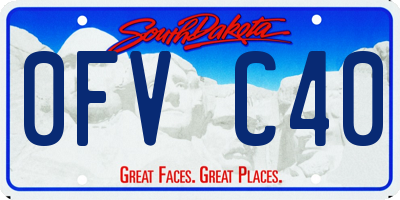 SD license plate 0FVC40
