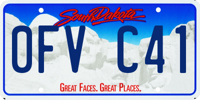 SD license plate 0FVC41