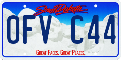 SD license plate 0FVC44