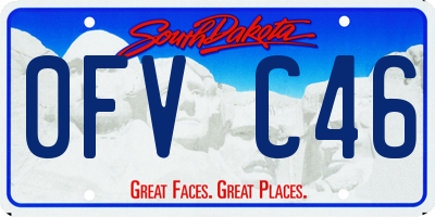 SD license plate 0FVC46