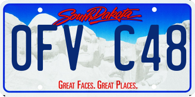 SD license plate 0FVC48