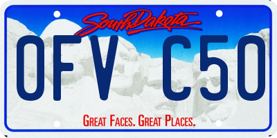 SD license plate 0FVC50