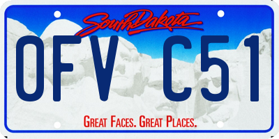 SD license plate 0FVC51