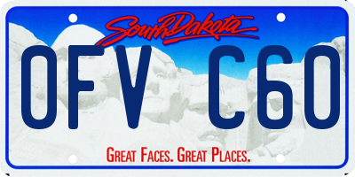 SD license plate 0FVC60