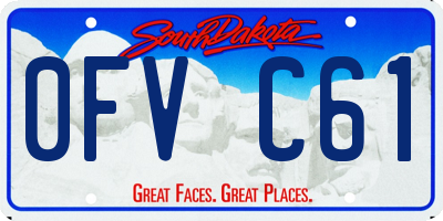 SD license plate 0FVC61