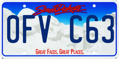 SD license plate 0FVC63