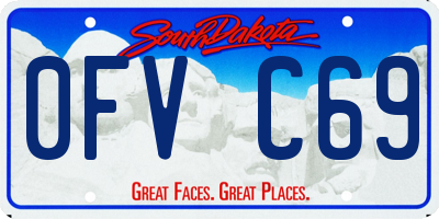 SD license plate 0FVC69