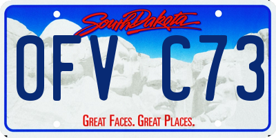 SD license plate 0FVC73