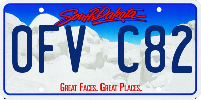 SD license plate 0FVC82