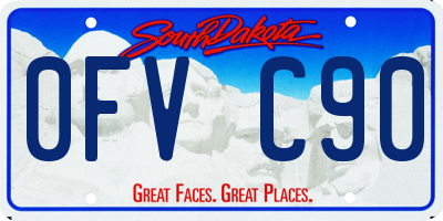 SD license plate 0FVC90