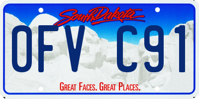 SD license plate 0FVC91