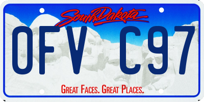 SD license plate 0FVC97