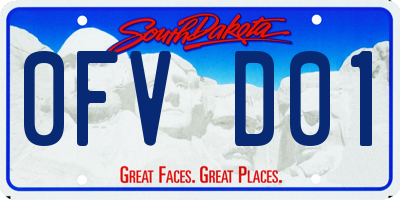 SD license plate 0FVD01