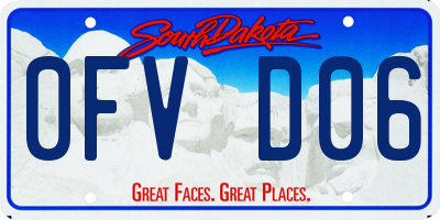 SD license plate 0FVD06