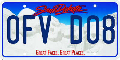 SD license plate 0FVD08