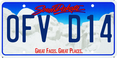 SD license plate 0FVD14