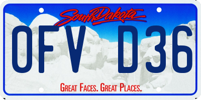 SD license plate 0FVD36
