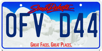 SD license plate 0FVD44
