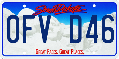 SD license plate 0FVD46