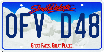 SD license plate 0FVD48