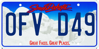 SD license plate 0FVD49