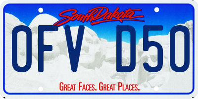 SD license plate 0FVD50