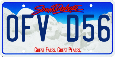 SD license plate 0FVD56