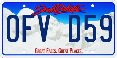 SD license plate 0FVD59