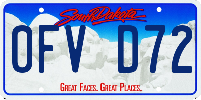 SD license plate 0FVD72