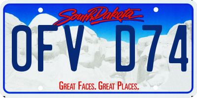 SD license plate 0FVD74