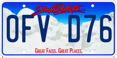 SD license plate 0FVD76