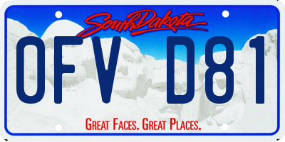 SD license plate 0FVD81