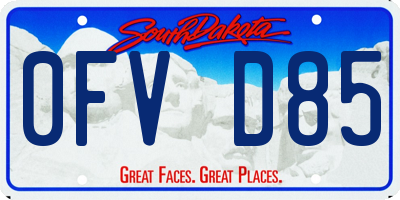 SD license plate 0FVD85
