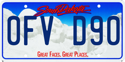 SD license plate 0FVD90