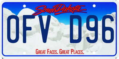 SD license plate 0FVD96