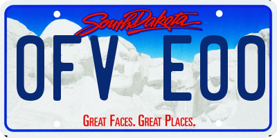 SD license plate 0FVE00