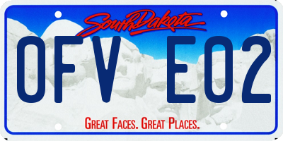 SD license plate 0FVE02