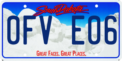 SD license plate 0FVE06