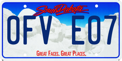 SD license plate 0FVE07