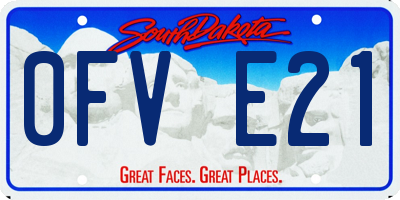 SD license plate 0FVE21